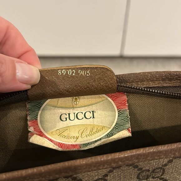 Authentic Gucci Supreme Monogram Zipper Vintage Tote Web Canvas & Leather 13X14 - Picture 10 of 15